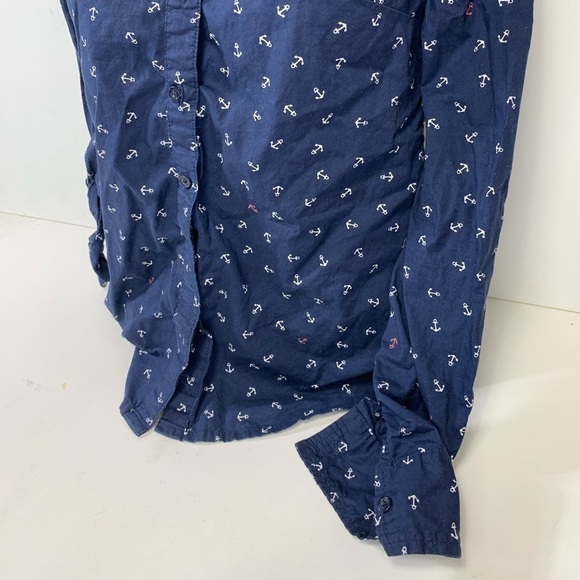 Tommy Hilfiger Anchor Collared Button Up Blouse - Picture 3 of 5